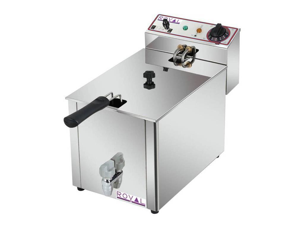 Fritteuse mit Ablasshahn / 8L / 3250W