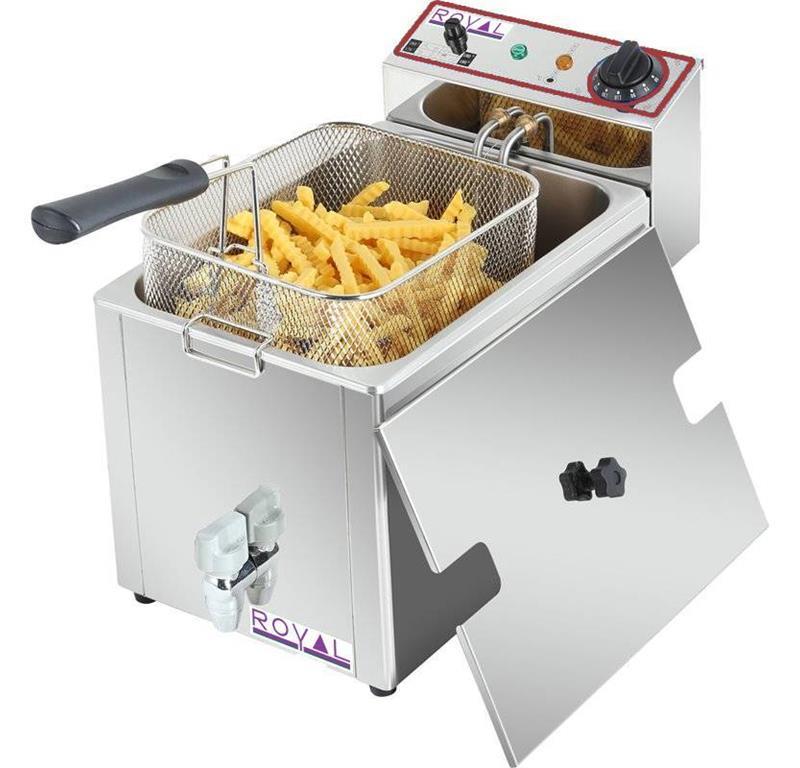 Fritteuse mit Ablasshahn / 8L / 3250W