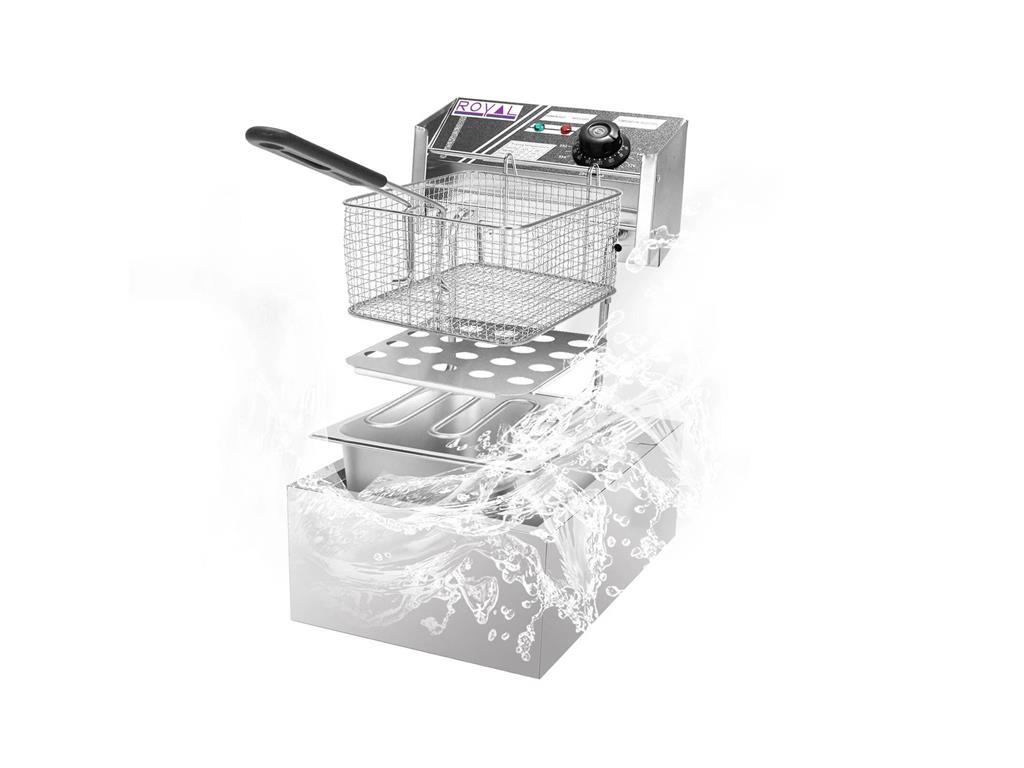 Fritteuse mit Ablasshahn / 8L / 3250W