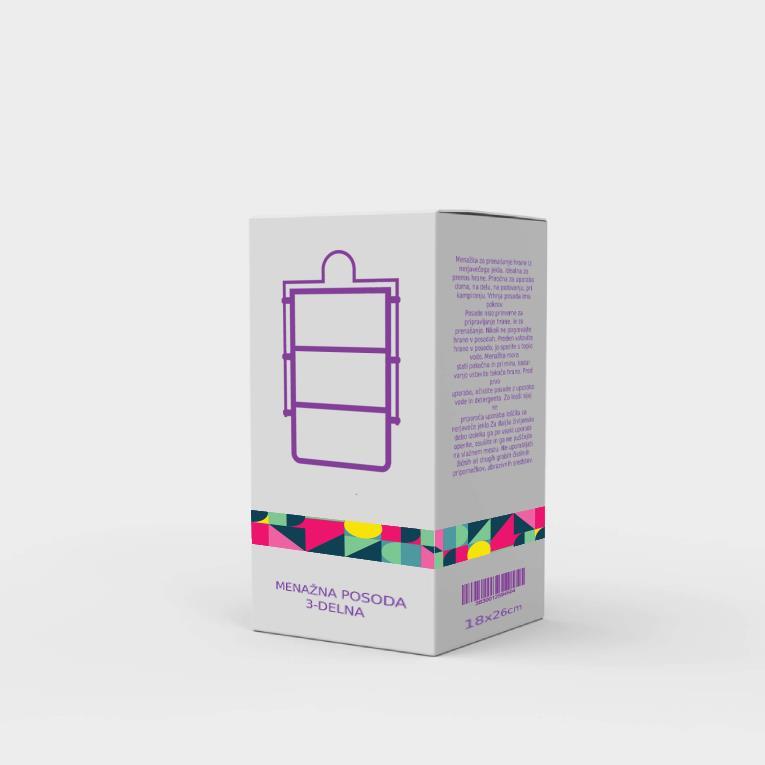 Tiffin-Box / 4-teilig / 18x7cm / 4x1L