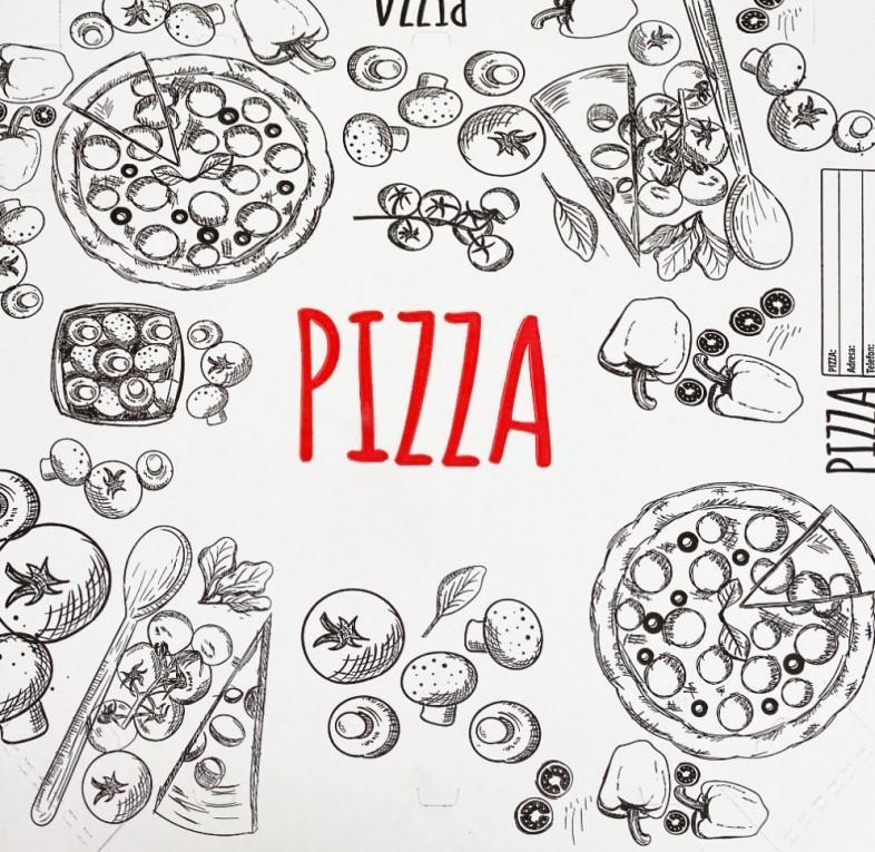 Pizzakarton / 42x42x4 / 50Stk / bedruckt