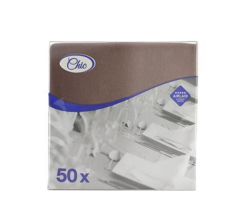 Servietten Airlaid /40x40cm /Braun/ 50St