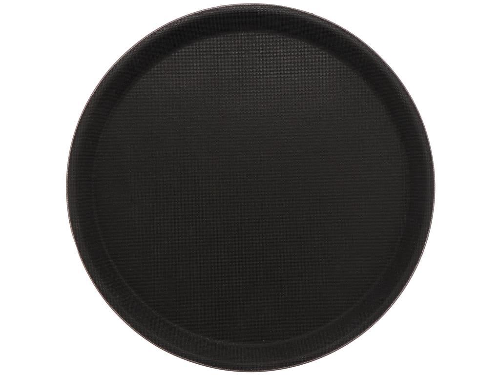 Serviertablett / 36 cm / schwarz / rutsc