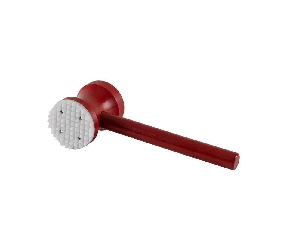Fleischklopfer / 10 x 12 x 35 cm / rot