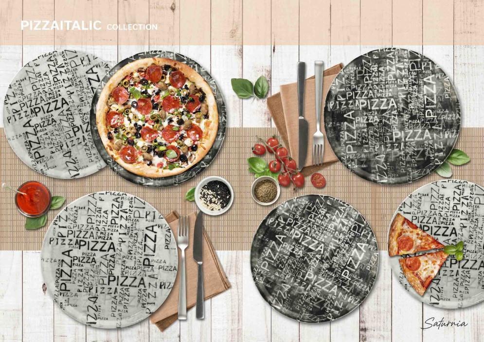 Pizzateller Napoli / 31cm / W&B / 6Stk.
