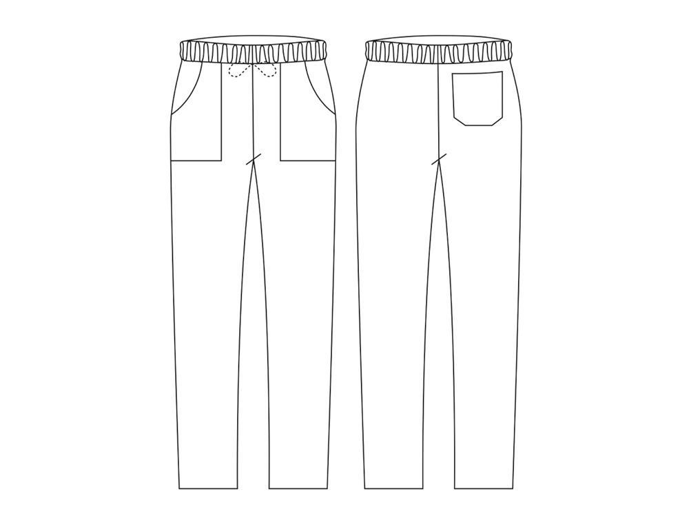 Kochhose / Coulisse Pocket / Weiß /S