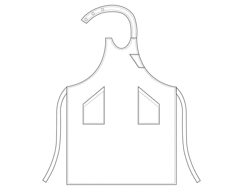 Sommelierschürze / 100x95cm /Bordeaux
