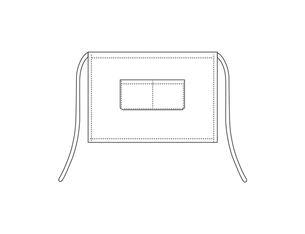 Barkeeper-Schürze / 40x70cm / Host Brown