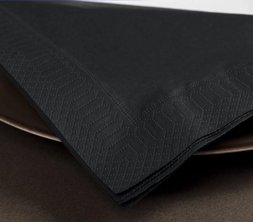 Servietten /2lagig/33x33/schwarz/ 250Stk
