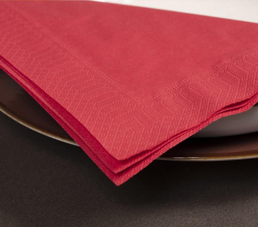 Servietten /2lagig/24x24/rot/ 250Stk