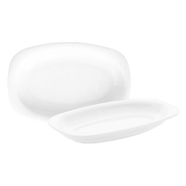 Mimoza Teller flach / Oval / 39cm / 6Stk