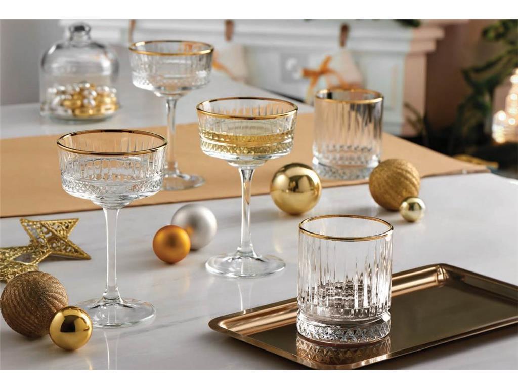 Elysia Becher / 210ml /Goldrand/ 4Stk