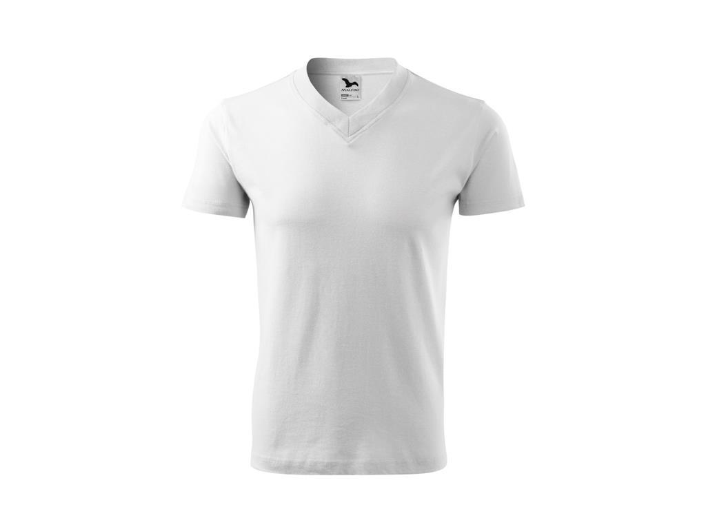 T-Shirt V-Ausschnitt / L / Weiß